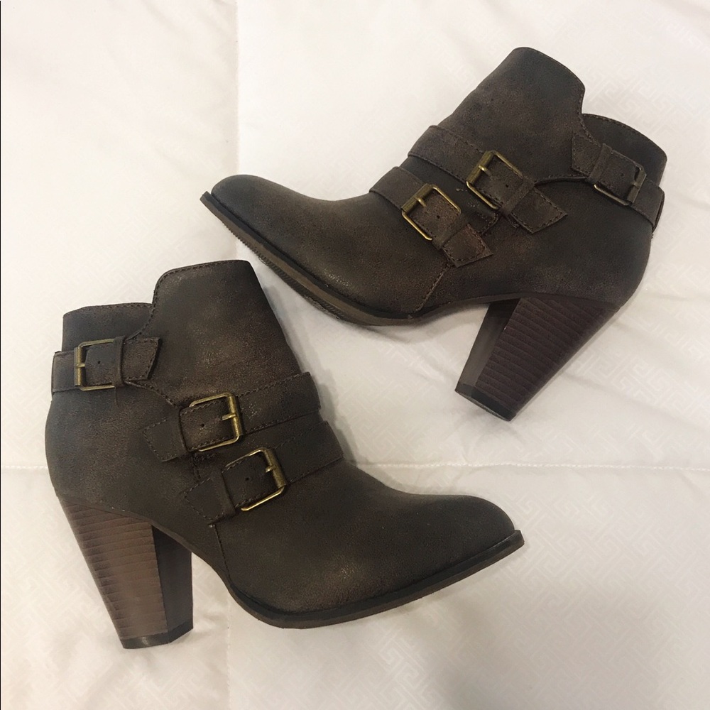 Dark Brown Ankle Booties